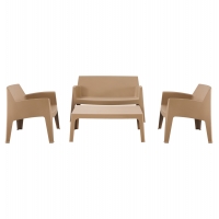 ΣΕΤ ΣΑΛΟΝΙ ΕΞ.ΧΩΡΟΥ 4ΤΜΧ SLEEK HM21268.03 ΚΑΠΟΥΤΣΙΝΟ ΠΟΛΥΠΡΟΠΥΛΕΝΙΟ