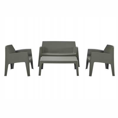 ΣΕΤ ΣΑΛΟΝΙ ΕΞ.ΧΩΡΟΥ 4ΤΜΧ SLEEK HM21268.05 DARK OLIVE GREEN ΠΟΛΥΠΡΟΠΥΛΕΝΙΟ