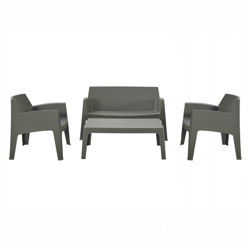 ΣΕΤ ΣΑΛΟΝΙ ΕΞ.ΧΩΡΟΥ 4ΤΜΧ SLEEK HM21268.05 DARK OLIVE GREEN ΠΟΛΥΠΡΟΠΥΛΕΝΙΟ