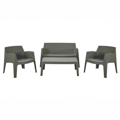 ΣΕΤ ΣΑΛΟΝΙ ΕΞ.ΧΩΡΟΥ 4ΤΜΧ SLEEK HM21268.05 DARK OLIVE GREEN ΠΟΛΥΠΡΟΠΥΛΕΝΙΟ