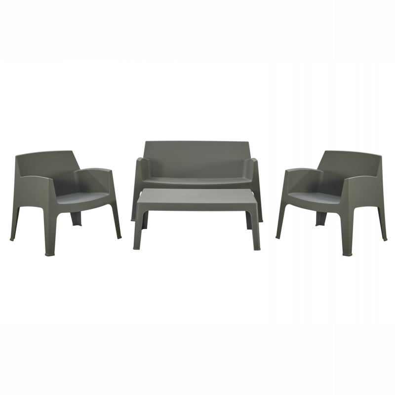 ΣΕΤ ΣΑΛΟΝΙ ΕΞ.ΧΩΡΟΥ 4ΤΜΧ SLEEK HM21268.05 DARK OLIVE GREEN ΠΟΛΥΠΡΟΠΥΛΕΝΙΟ