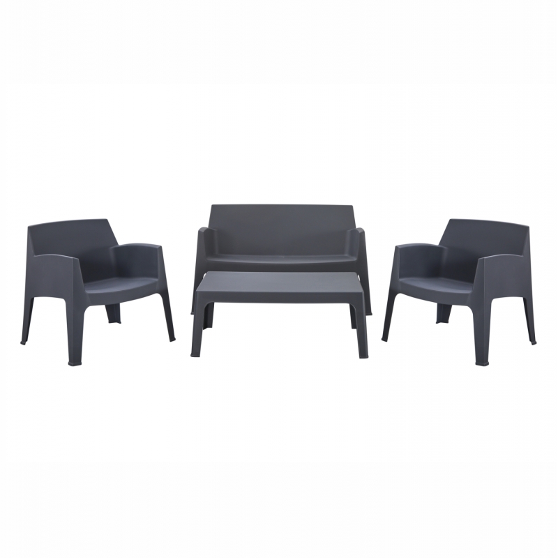 ΣΕΤ ΣΑΛΟΝΙ ΕΞ.ΧΩΡΟΥ 4ΤΜΧ SLEEK HM21268.10 ΓΚΡΙ ΠΟΛΥΠΡΟΠΥΛΕΝΙΟ