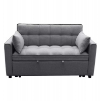 ΚΑΝΑΠΕΣ ΚΡΕΒΑΤΙ 2-ΘΕΣΙΟΣ BORG HM3289.01 ΓΚΡΙ ΥΦΑΣΜΑ 142x94x78Υεκ