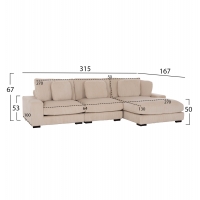 ΚΑΝΑΠΕΣ ΔΕΞΙΑ ΓΩΝΙΑ CRANFIELD HM3287.02R ΜΠΕΖ ΡΙΓΕ ΥΦΑΣΜΑ 315x167(γωνία)x67Υεκ. ΚΑΝΑΠΕΣ ΔΕΞΙΑ ΓΩΝΙΑ CRANFIELD HM3287.02R ΜΠΕΖ ΡΙΓΕ ΥΦΑΣΜΑ 315x167(γωνία)x67Υεκ.