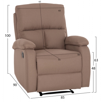 ΠΟΛΥΘΡΟΝΑ RELAX DIONI HM3296.03 ΜΠΕΖ ΥΦΑΣΜΑ 85x90x100Υεκ.