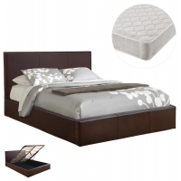 ΚΡΕΒΑΤΙ ΔΙΠΛΟ & ΣΤΡΩΜΑ BOBBI HM21271.02 ΚΑΦΕ PU ΜΕ ΑΠΟΘ.ΧΩΡΟ--ΓΙΑ 150x200εκ