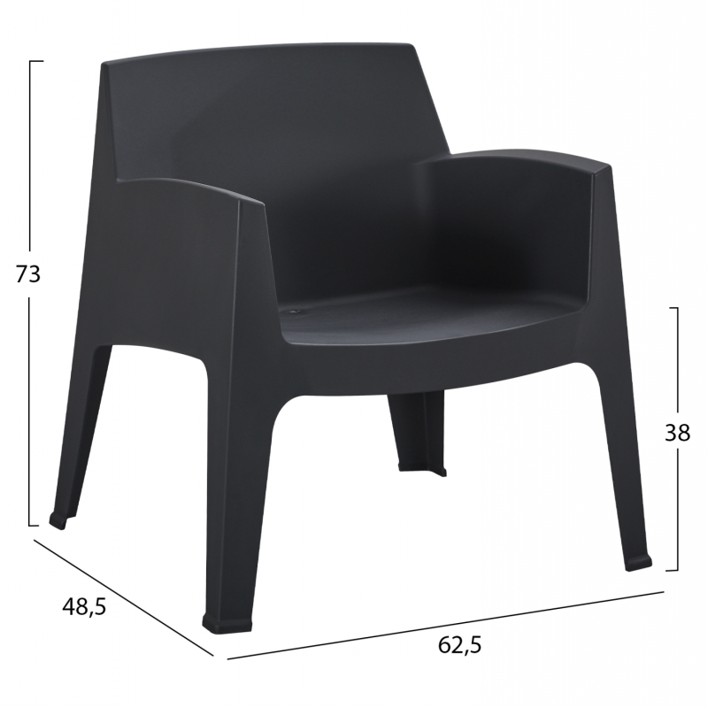 ΠΟΛΥΘΡΟΝΑ ΠΟΛΥΠΡΟΠΥΛΕΝΙΟΥ LOUNGE SLEEK HM6365.02 ΜΑΥΡΟ 62x68x73Υεκ. ΠΟΛΥΘΡΟΝΑ ΠΟΛΥΠΡΟΠΥΛΕΝΙΟΥ LOUNGE SLEEK HM6365.02 ΜΑΥΡΟ 62x68x73Υεκ.
