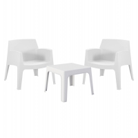 ΣΕΤ LOUNGE 3ΤΜΧ SLEEK HM21274.01 ΛΕΥΚΟ ΠΟΛΥΠΡΟΠΥΛΕΝΙΟ