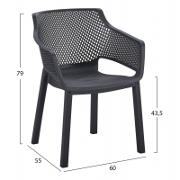 ΠΟΛΥΘΡΟΝΑ ΠΟΛΥΠΡΟΠΥΛΕΝΙΟΥ PEGGY HM6368.02 ΜΑΥΡΟ 60x55x79Υεκ ΠΟΛΥΘΡΟΝΑ ΠΟΛΥΠΡΟΠΥΛΕΝΙΟΥ PEGGY HM6368.02 ΜΑΥΡΟ 60x55x79Υεκ