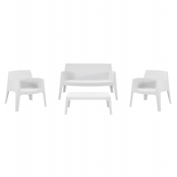 ΣΕΤ LOUNGE 4ΤΜΧ SLEEK HM21275.01 ΛΕΥΚΟ ΠΟΛΥΠΡΟΠΥΛΕΝΙΟ