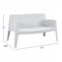 ΣΕΤ LOUNGE 4ΤΜΧ SLEEK HM21275.01 ΛΕΥΚΟ ΠΟΛΥΠΡΟΠΥΛΕΝΙΟ