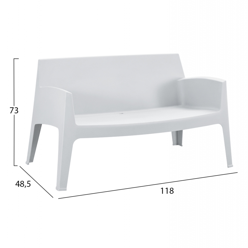 ΣΕΤ LOUNGE 4ΤΜΧ SLEEK HM21275.01 ΛΕΥΚΟ ΠΟΛΥΠΡΟΠΥΛΕΝΙΟ