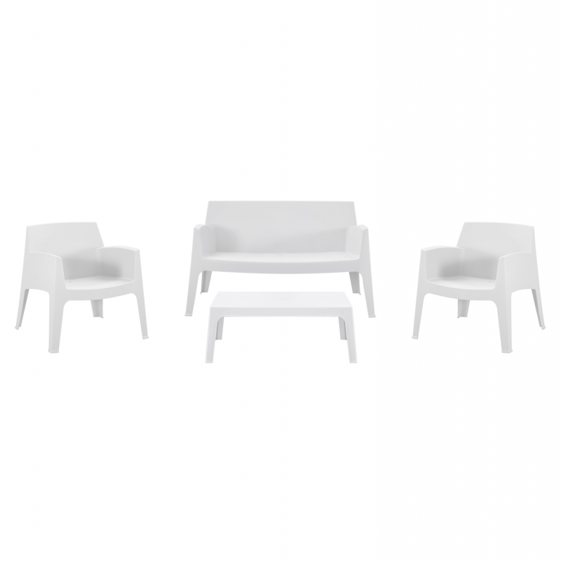 ΣΕΤ LOUNGE 4ΤΜΧ SLEEK HM21275.01 ΛΕΥΚΟ ΠΟΛΥΠΡΟΠΥΛΕΝΙΟ