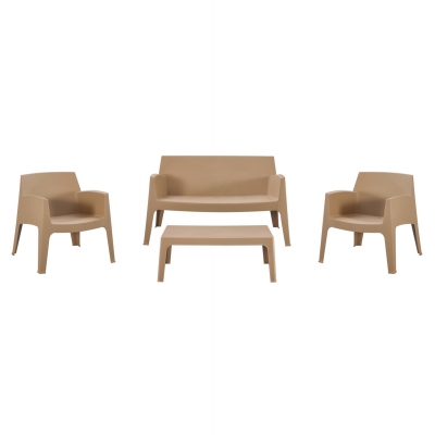 ΣΕΤ LOUNGE 4ΤΜΧ SLEEK HM21275.03 ΚΑΠΟΥΤΣΙΝΟ ΠΟΛΥΠΡΟΠΥΛΕΝΙΟ