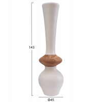 ΔΙΑΚΟΣΜΗΤΙΚΟ ΒΑΖΟ ΔΑΠΕΔΟΥ NEBULA HM4660.02M FIBER CEMENT ΛΕΥΚΟ--ΞΥΛΟ ΤΕΑΚ Φ45x143Υεκ