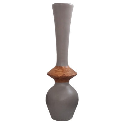 ΔΙΑΚΟΣΜΗΤΙΚΟ ΒΑΖΟ ΔΑΠΕΔΟΥ NEBULA HM4660.05M FIBER CEMENT TAUPE--ΞΥΛΟ ΤΕΑΚ Φ45x143Υεκ