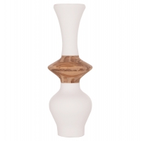 ΔΙΑΚΟΣΜΗΤΙΚΟ ΒΑΖΟ ΔΑΠΕΔΟΥ NEBULA HM4660.02S FIBER CEMENT ΛΕΥΚΟ--ΞΥΛΟ ΤΕΑΚ Φ45x115Υεκ