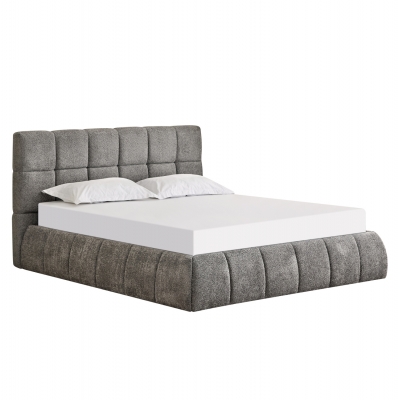 ΚΡΕΒΑΤΙ ΔΙΠΛΟ EDDY HM731.01 ΓΚΡΙ ΜΠΟΥΚΛΕ & ΑΠΟΘΗΚΕΥΤΙΚΟΣ ΧΩΡΟΣ ΓΙΑ ΣΤΡΩΜΑ 160x200εκ