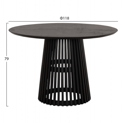 ΤΡΑΠΕΖΙ ΤΡΑΠΕΖΑΡΙΑΣ ΣΤΡΟΓΓΥΛΟ FRANTZ HM9388.02 ΜΑΣΙΦ ΞΥΛΟ MINDI BLACK Φ118x79Υεκ. ΤΡΑΠΕΖΙ ΤΡΑΠΕΖΑΡΙΑΣ ΣΤΡΟΓΓΥΛΟ FRANTZ HM9388.02 ΜΑΣΙΦ ΞΥΛΟ MINDI BLACK Φ118x79Υεκ.