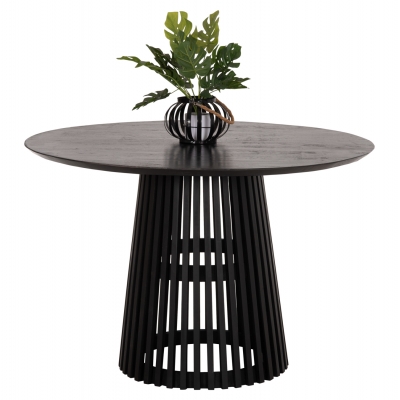 ΤΡΑΠΕΖΙ ΤΡΑΠΕΖΑΡΙΑΣ ΣΤΡΟΓΓΥΛΟ FRANTZ HM9388.02 ΜΑΣΙΦ ΞΥΛΟ MINDI BLACK Φ118x79Υεκ.