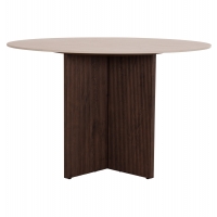 ΤΡΑΠΕΖΙ ΤΡΑΠΕΖΑΡΙΑΣ ΣΤΡΟΓΓΥΛΟ SKY HM18331 ΚΕΡΑΜΙΚΟ TOP ΟΨΗ ΤΡΑΒΕΡΤΙΝΑΣ Φ120x76Υεκ