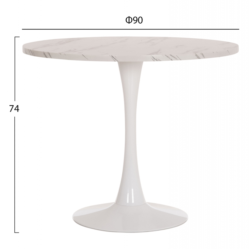 ΤΡΑΠΕΖΙ ΤΡΑΠΕΖΑΡΙΑΣ ROLLO HM9421.11 ΣΤΡΟΓΓΥΛΟ WHITE MARBLE Φ90x74Υεκ. ΤΡΑΠΕΖΙ ΤΡΑΠΕΖΑΡΙΑΣ ROLLO HM9421.11 ΣΤΡΟΓΓΥΛΟ WHITE MARBLE Φ90x74Υεκ.
