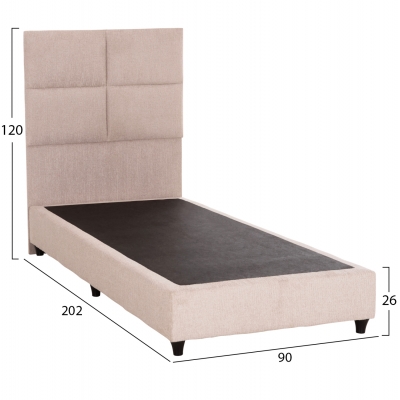 ΚΡΕΒΑΤΙ ΜΟΝΟ MILO HM652.32 ΜΠΕΖ TEDDY ΥΦΑΣΜΑ ΓΙΑ ΣΤΡΩΜΑ 90x200εκ ΚΡΕΒΑΤΙ ΜΟΝΟ MILO HM652.32 ΜΠΕΖ TEDDY ΥΦΑΣΜΑ ΓΙΑ ΣΤΡΩΜΑ 90x200εκ