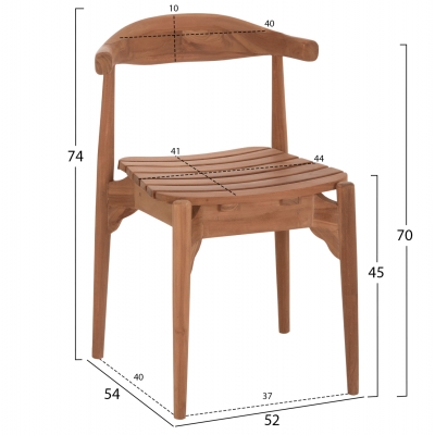 ΚΑΡΕΚΛΑ ΤΡΑΠΕΖΑΡΙΑΣ ΕΞ.ΧΩΡΟΥ DONNY HM6378 ΞΥΛΟ TEAK 52x54x74Υεκ. ΚΑΡΕΚΛΑ ΤΡΑΠΕΖΑΡΙΑΣ ΕΞ.ΧΩΡΟΥ DONNY HM6378 ΞΥΛΟ TEAK 52x54x74Υεκ.
