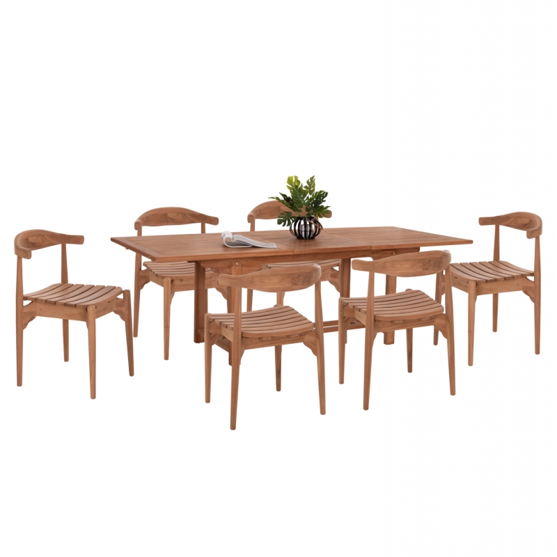 ΣΕΤ ΤΡΑΠΕΖΑΡΙΑΣ DONNY HM21292 ΤΡΑΠΕΖΙ ΕΠΕΚΤΕΙΝΟΜΕΝΟ & 6 ΠΟΛΥΘΡΟΝΕΣ--ΤΕΑΚ ΣΕΤ ΤΡΑΠΕΖΑΡΙΑΣ DONNY HM21292 ΤΡΑΠΕΖΙ ΕΠΕΚΤΕΙΝΟΜΕΝΟ & 6 ΠΟΛΥΘΡΟΝΕΣ--ΤΕΑΚ