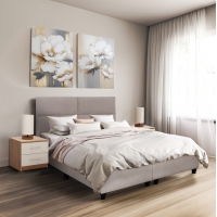 ΚΡΕΒΑΤΙ MILO HM616.32 ΜΠΕΖ ΥΦΑΣΜΑ ΓΙΑ ΣΤΡΩΜΑ 160x200εκ ΚΡΕΒΑΤΙ MILO HM616.32 ΜΠΕΖ ΥΦΑΣΜΑ ΓΙΑ ΣΤΡΩΜΑ 160x200εκ