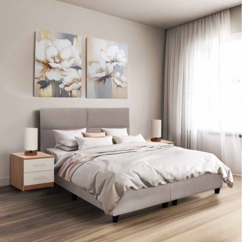 ΚΡΕΒΑΤΙ MILO HM616.32 ΜΠΕΖ ΥΦΑΣΜΑ ΓΙΑ ΣΤΡΩΜΑ 160x200εκ ΚΡΕΒΑΤΙ MILO HM616.32 ΜΠΕΖ ΥΦΑΣΜΑ ΓΙΑ ΣΤΡΩΜΑ 160x200εκ