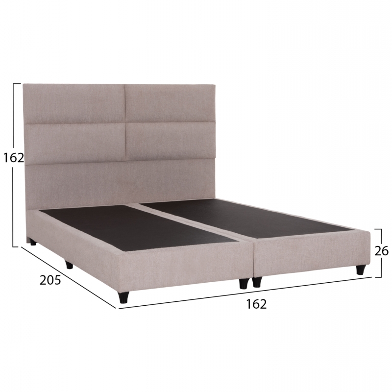 ΚΡΕΒΑΤΙ MILO HM616.32 ΜΠΕΖ ΥΦΑΣΜΑ ΓΙΑ ΣΤΡΩΜΑ 160x200εκ ΚΡΕΒΑΤΙ MILO HM616.32 ΜΠΕΖ ΥΦΑΣΜΑ ΓΙΑ ΣΤΡΩΜΑ 160x200εκ