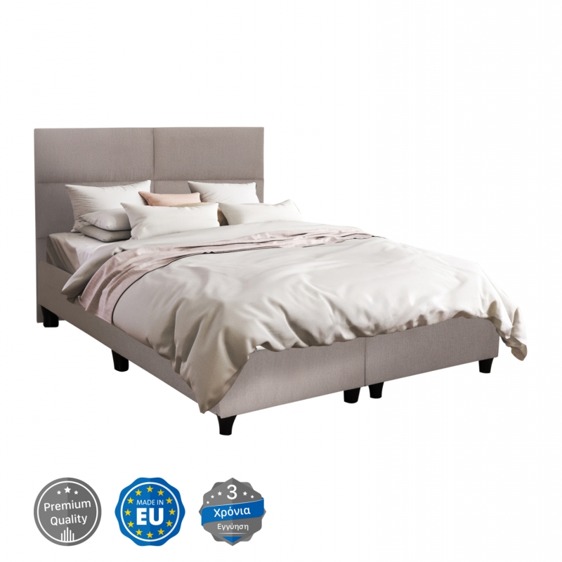 ΚΡΕΒΑΤΙ MILO HM616.32 ΜΠΕΖ ΥΦΑΣΜΑ ΓΙΑ ΣΤΡΩΜΑ 160x200εκ ΚΡΕΒΑΤΙ MILO HM616.32 ΜΠΕΖ ΥΦΑΣΜΑ ΓΙΑ ΣΤΡΩΜΑ 160x200εκ