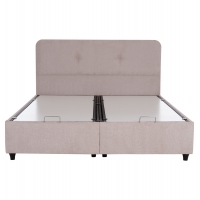 ΚΡΕΒΑΤΙ ΜΕ ΑΠΟΘ.ΧΩΡΟ DOLORES HM631.32 ΜΠΕΖ ΥΦΑΣΜΑ- ΓΙΑ ΣΤΡΩΜΑ 160x200εκ