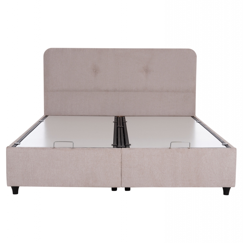 ΚΡΕΒΑΤΙ ΜΕ ΑΠΟΘ.ΧΩΡΟ DOLORES HM631.32 ΜΠΕΖ ΥΦΑΣΜΑ- ΓΙΑ ΣΤΡΩΜΑ 160x200εκ