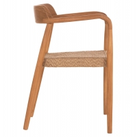 ΠΟΛΥΘΡΟΝΑ ΤΡΑΠΕΖΑΡΙΑΣ ROBBY HM18350 ΞΥΛΟ TEAK & ΣΧΟΙΝΙ VIRO ΦΥΣΙΚΟ 55x50x71Υεκ.
