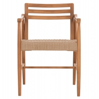 ΠΟΛΥΘΡΟΝΑ ΤΡΑΠΕΖΑΡΙΑΣ ROBIN HM18351 ΞΥΛΟ TEAK & ΣΧΟΙΝΙ VIRO ΦΥΣΙΚΟ 53,5x60x78Υεκ