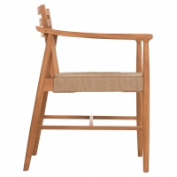 ΠΟΛΥΘΡΟΝΑ ΤΡΑΠΕΖΑΡΙΑΣ ROBIN HM18351 ΞΥΛΟ TEAK & ΣΧΟΙΝΙ VIRO ΦΥΣΙΚΟ 53,5x60x78Υεκ
