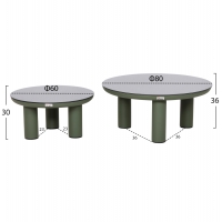 ΣΕΤ ΣΑΛΟΝΙ 5ΤΜΧ STREAM HM6426.07 ΠΡΑΣΙΝΟ ΑΛΟΥΜΙΝΙΟ-ΑΝΘΡΑΚΙ ΣΧΟΙΝΙ-OLEFIN