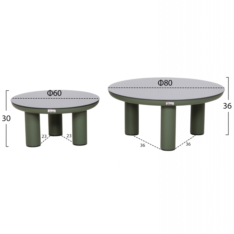 ΣΕΤ ΣΑΛΟΝΙ 5ΤΜΧ STREAM HM6426.07 ΠΡΑΣΙΝΟ ΑΛΟΥΜΙΝΙΟ-ΑΝΘΡΑΚΙ ΣΧΟΙΝΙ-OLEFIN