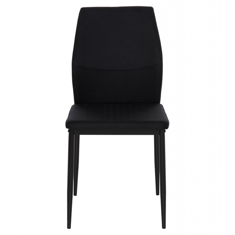 ΚΑΡΕΚΛΑ ΤΡΑΠΕΖΑΡΙΑΣ DIAZ HM18346.02 ΜΑΥΡΟ ΥΦΑΣΜΑ & ΜΕΤΑΛΛΙΚΑ ΠΟΔΙΑ 43x52x87Υεκ.