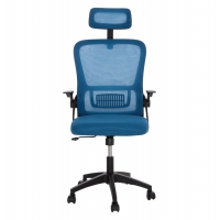 ΚΑΡΕΚΛΑ ΓΡΑΦΕΙΟΥ BLAZER HM1205.03 ΜΠΛΕ MESH-ΜΑΥΡΟΣ ΣΚΕΛΕΤΟΣ 60x58x110-130Υεκ.