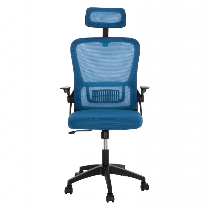 ΚΑΡΕΚΛΑ ΓΡΑΦΕΙΟΥ BLAZER HM1205.03 ΜΠΛΕ MESH-ΜΑΥΡΟΣ ΣΚΕΛΕΤΟΣ 60x58x110-130Υεκ.