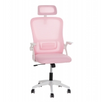 ΚΑΡΕΚΛΑ ΓΡΑΦΕΙΟΥ BLAZER HM1205.04 ΡΟΖ MESH-ΛΕΥΚΟΣ ΣΚΕΛΕΤΟΣ NYLON 60,5x47x85,5Υεκ.