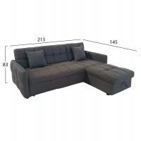 ΓΩΝΙΑΚΟΣ ΚΑΝΑΠΕΣ-ΚΡΕΒΑΤΙ ΑΝΑΣΤΡΕΨΙΜΟΣ NEZU HM3294.01 ΓΚΡΙ ΥΦΑΣΜΑ 213x145x83Υεκ. ΓΩΝΙΑΚΟΣ ΚΑΝΑΠΕΣ-ΚΡΕΒΑΤΙ ΑΝΑΣΤΡΕΨΙΜΟΣ NEZU HM3294.01 ΓΚΡΙ ΥΦΑΣΜΑ 213x145x83Υεκ.