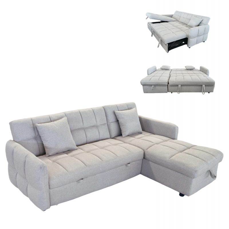 ΓΩΝΙΑΚΟΣ ΚΑΝΑΠΕΣ-ΚΡΕΒΑΤΙ ΑΝΑΣΤΡΕΨΙΜΟΣ NEZU HM3294.02 ΜΠΕΖ ΥΦΑΣΜΑ 213x145x83Υεκ. ΓΩΝΙΑΚΟΣ ΚΑΝΑΠΕΣ-ΚΡΕΒΑΤΙ ΑΝΑΣΤΡΕΨΙΜΟΣ NEZU HM3294.02 ΜΠΕΖ ΥΦΑΣΜΑ 213x145x83Υεκ.