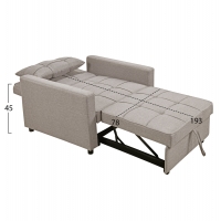 ΠΟΛΥΘΡΟΝΑ-ΚΡΕΒΑΤΙ MERO HM3306.03 ΜΠΕΖ ΥΦΑΣΜΑ 98x85x88Υεκ. ΠΟΛΥΘΡΟΝΑ-ΚΡΕΒΑΤΙ MERO HM3306.03 ΜΠΕΖ ΥΦΑΣΜΑ 98x85x88Υεκ.