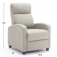 ΠΟΛΥΘΡΟΝΑ ΣΑΛΟΝΙΟΥ RELAX DROSEN HM3299.03 ΜΠΕΖ ΥΦΑΣΜΑ 68,5x86x100Υεκ