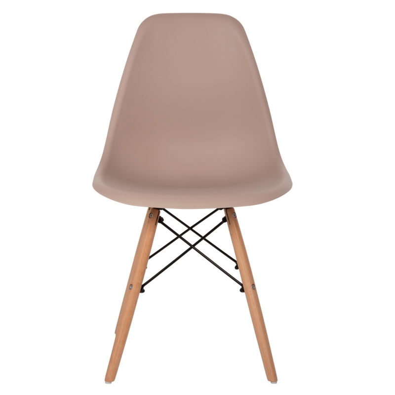 ΚΑΡΕΚΛΑ ΤΡΑΠΕΖΑΡΙΑΣ 2ΤΜΧ TWIST HM8460.55 ΚΑΠΟΥΤΣΙΝΟ PP--ΞΥΛΟ ΟΞΙΑΣ 46x50x82Υεκ.