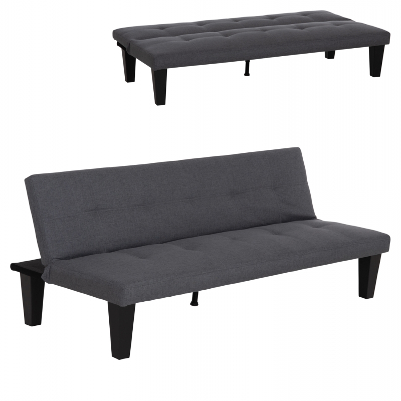 ΚΑΝΑΠΕΣ ΚΡΕΒΑΤΙ 2-ΘΕΣΙΟΣ KORO HM3304.01 ΓΚΡΙ PU ΔΕΡΜΑ 165x75x64Υεκ